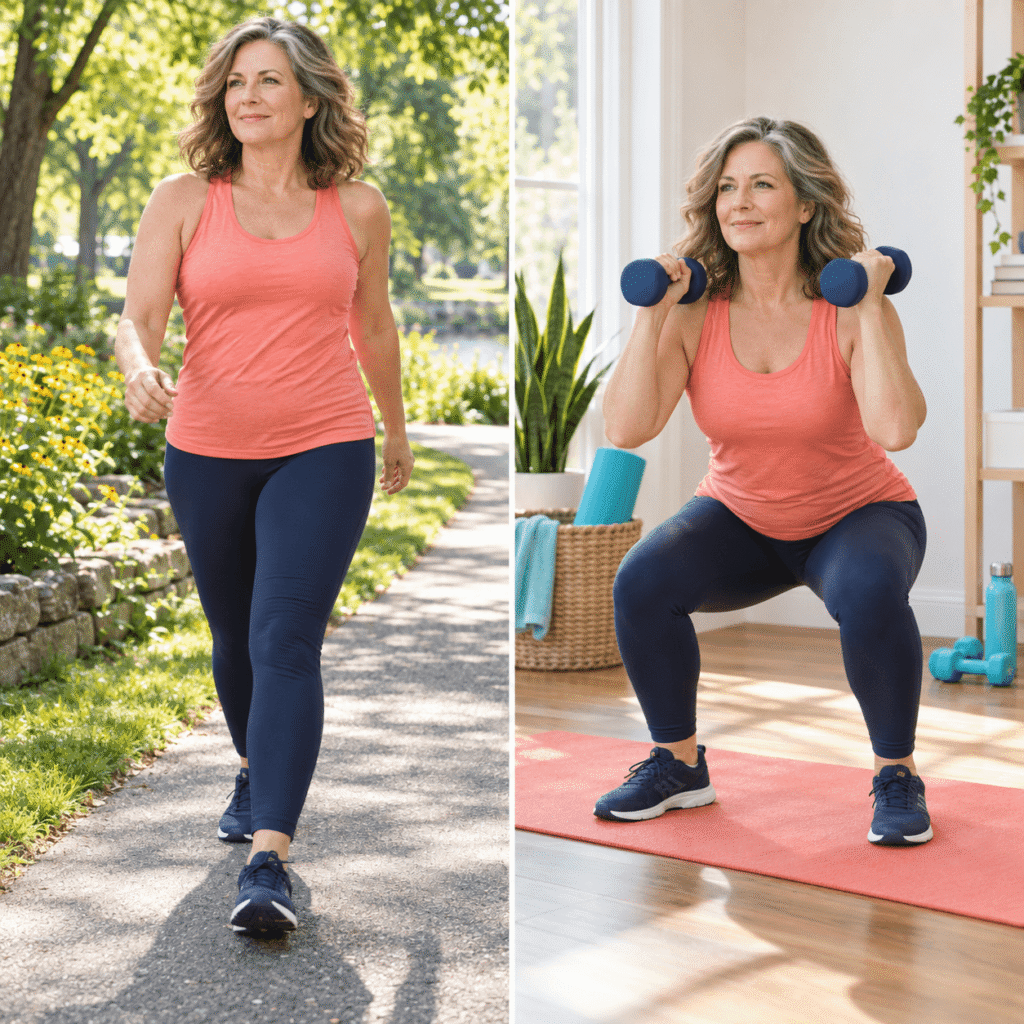 Midlife Women Walking And Strength Training For Heart Health