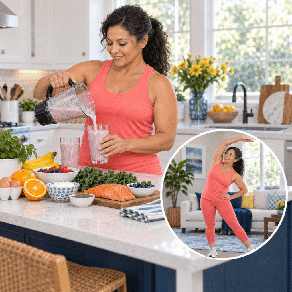 Woman Maintaining A Daily Collagen Routine For Long Term Bone Health