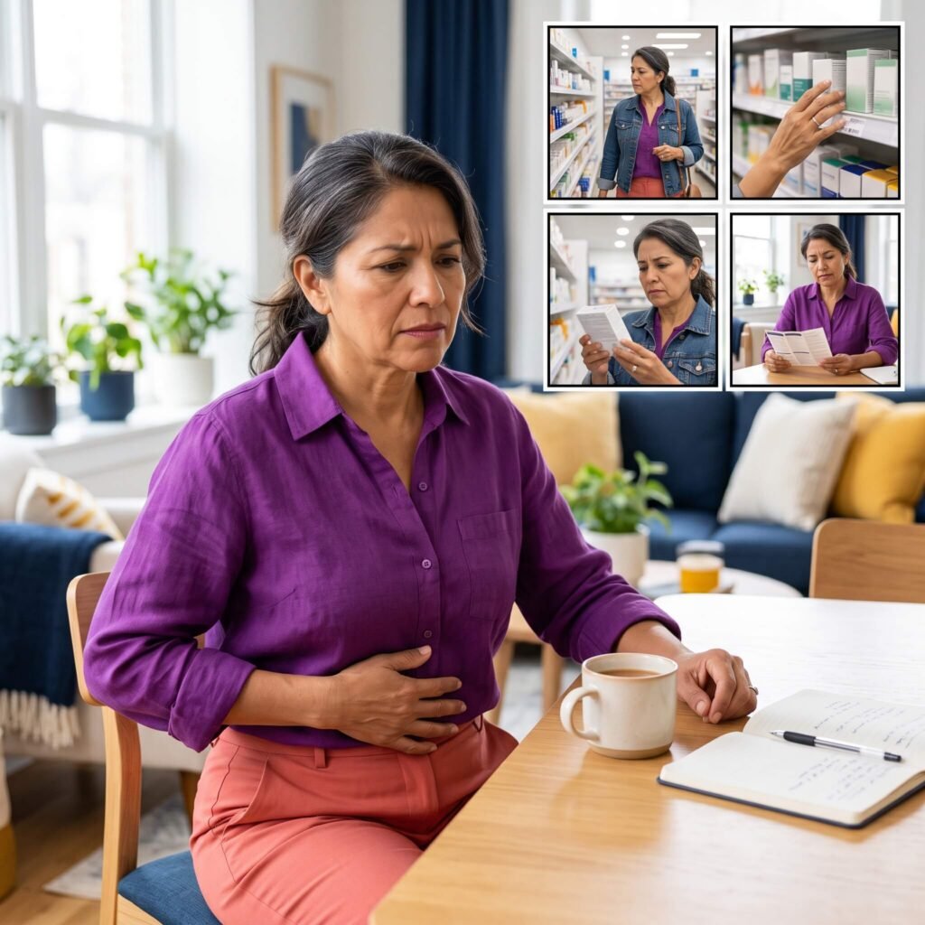 Woman Comparing Treatment Options For Persistent GSM Symptoms