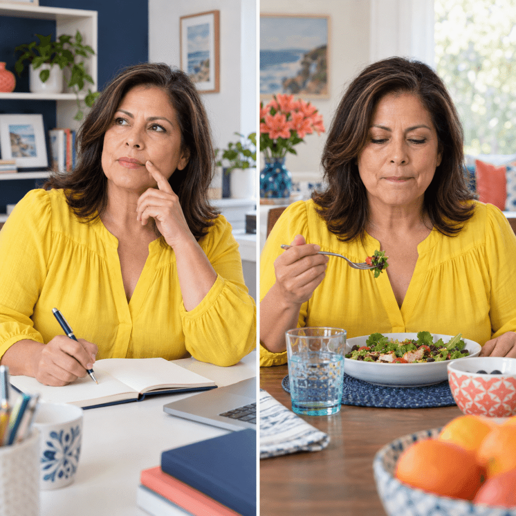 Midlife Woman Experiencing Oral Sensitivity During Hormonal Changes