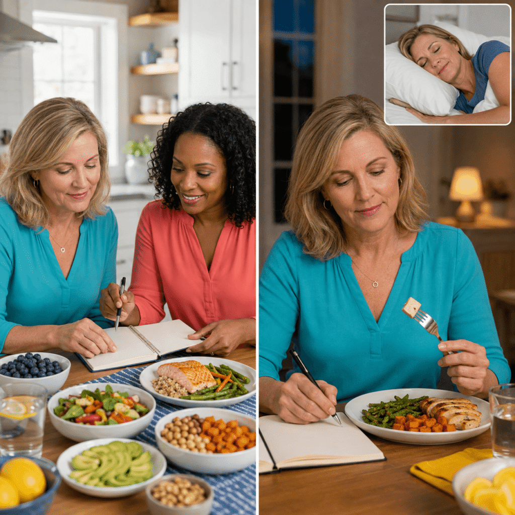 Woman comparing sleep during a supervised low-histamine food trial
