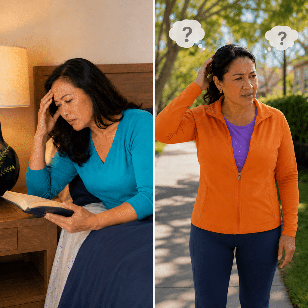 Midlife women representing stress and sleep problems