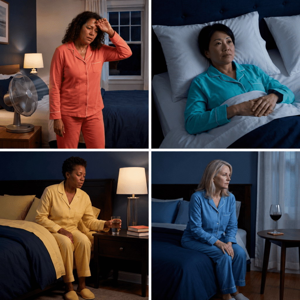 Diverse midlife women experiencing different menopause sleep disruption clues