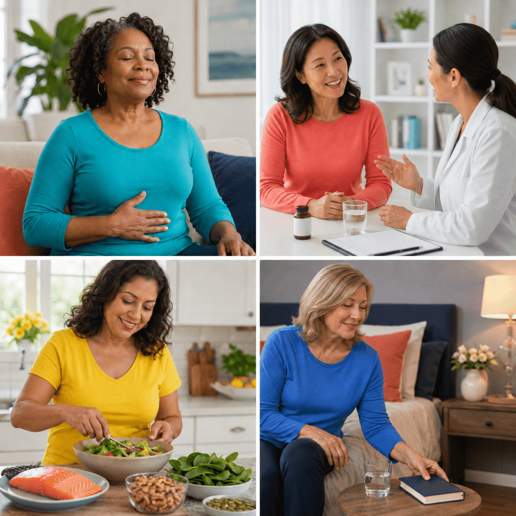 Hormone changes and nervous-system regulation during perimenopause