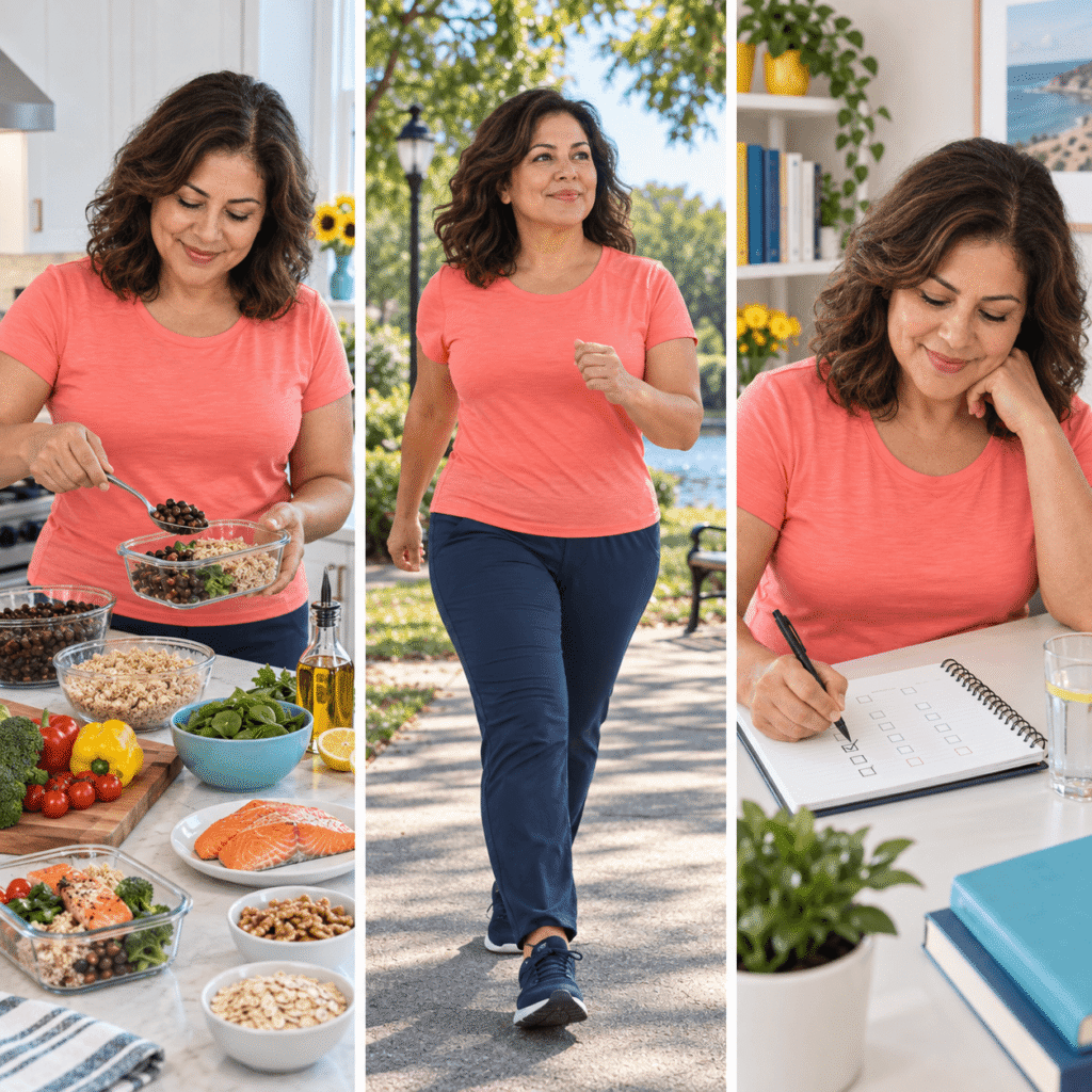 Woman Building A Twelve Week Menopause Cholesterol Routine