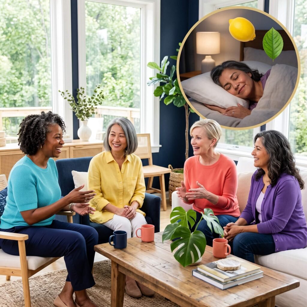 Diverse midlife women comparing different causes of menopause night waking