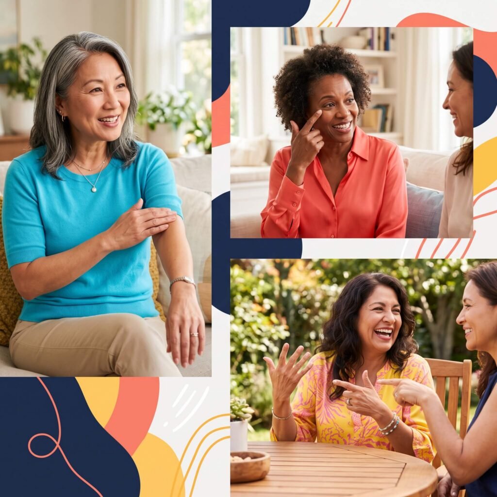 Woman discussing lesser-known menopause symptoms affecting different body systems