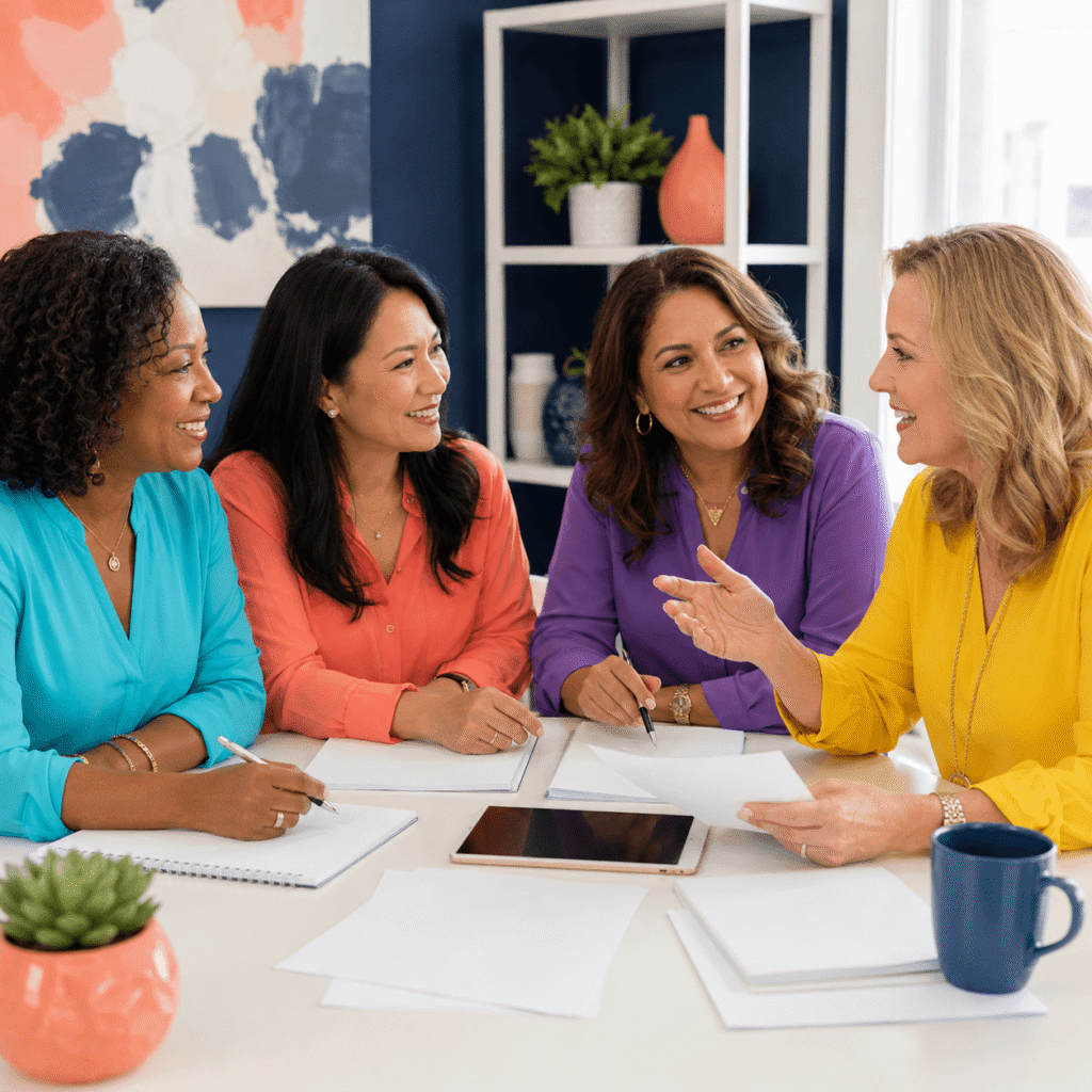Diverse women over 50 reviewing sleep research with a healthcare professional