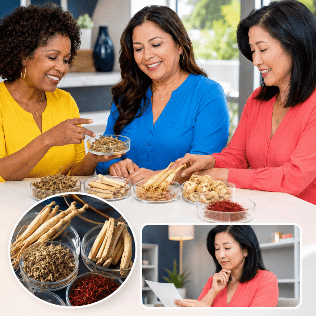Diverse women comparing evidence-based natural libido options for menopause