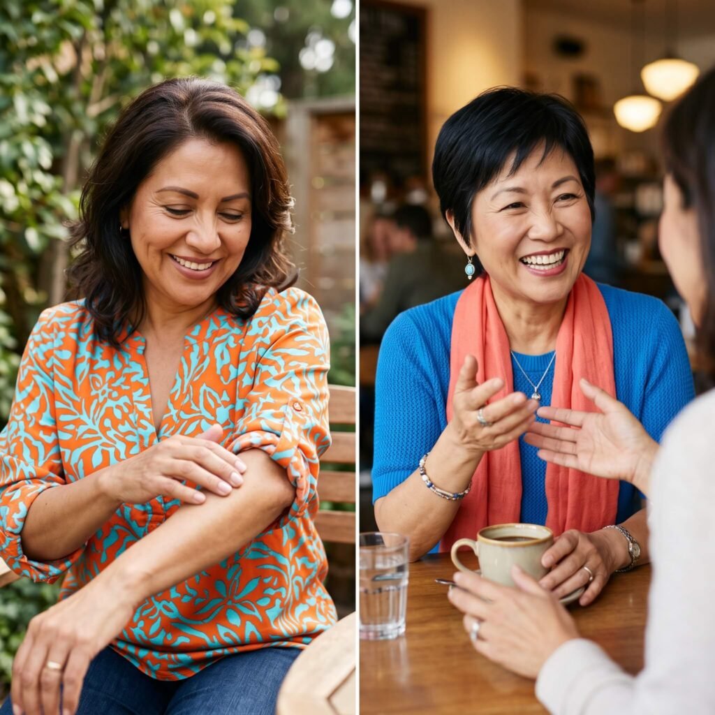 Woman experiencing tingling sensations during perimenopause