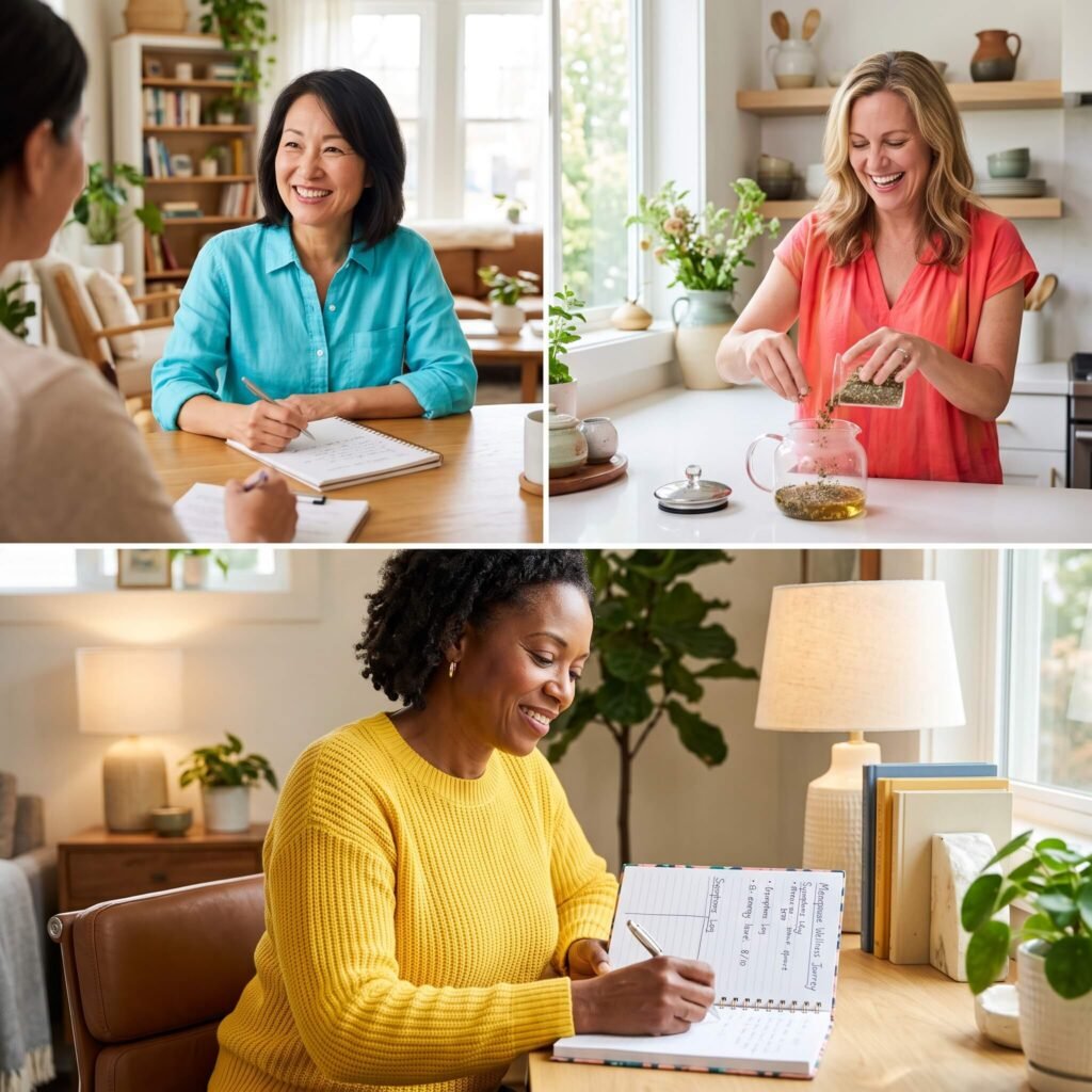 Diverse Women Learning About Chinese Herbs For Menopause Symptoms