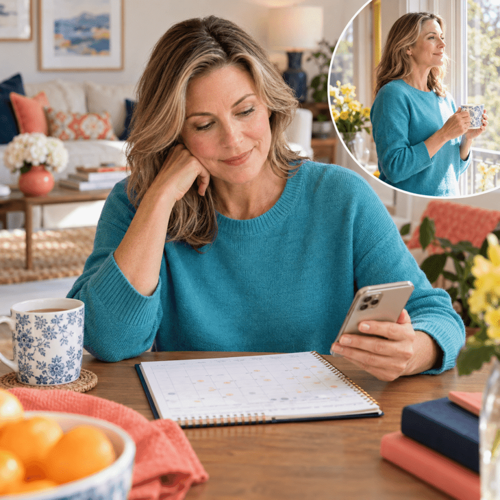Midlife Woman Tracking Cycle Changes While Learning About Early Menopause