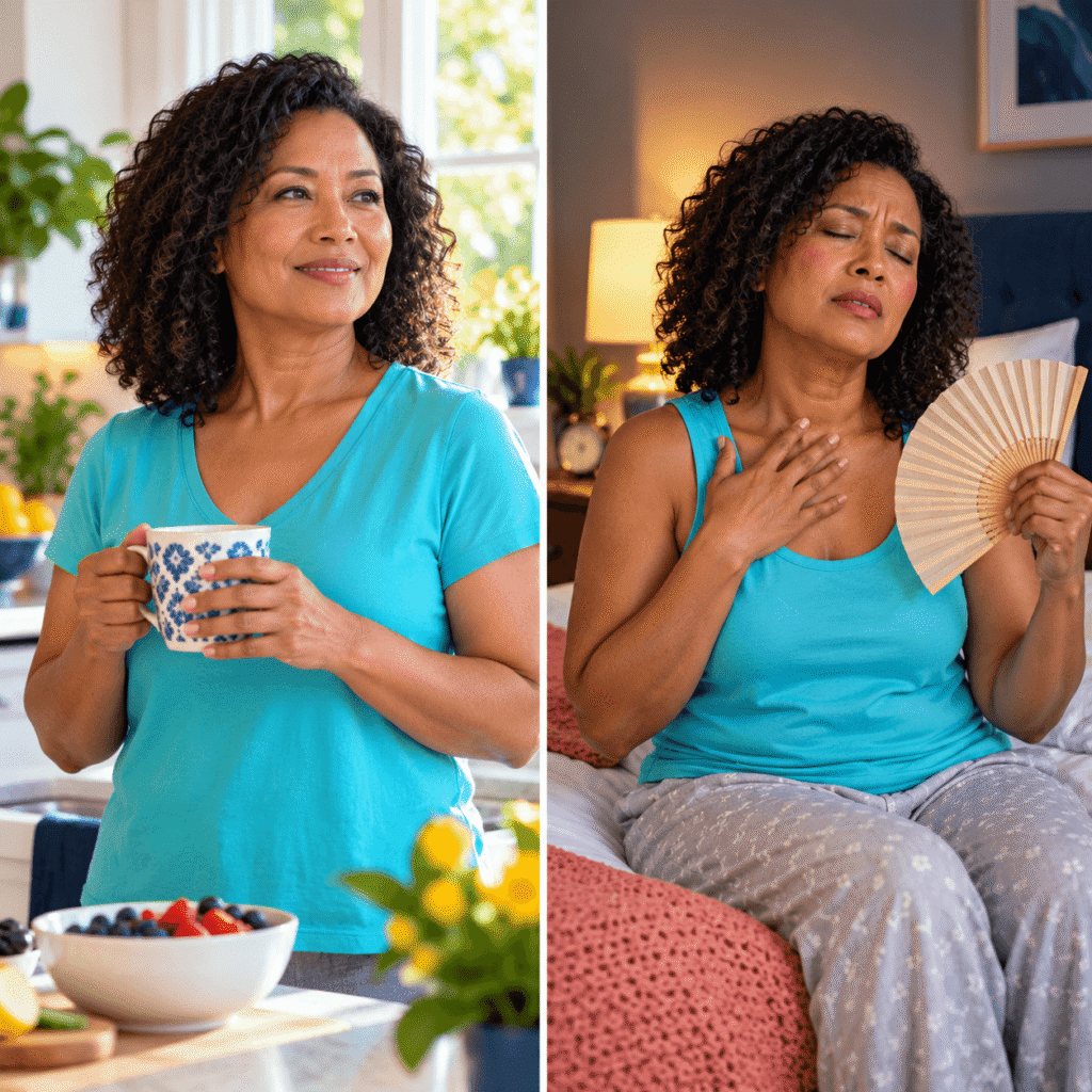 Woman In Menopause Experiencing Sudden Hormonal Changes