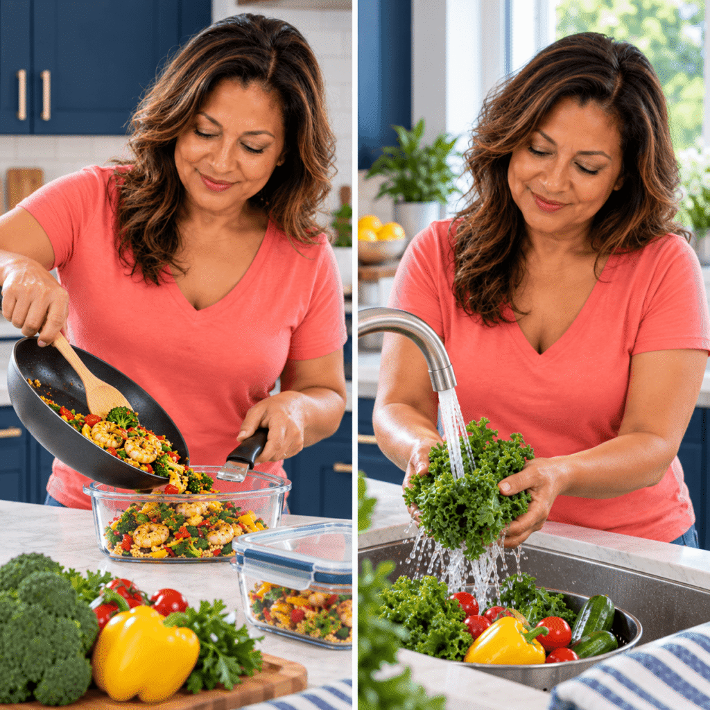 Woman Using Practical Everyday Steps To Lower Endocrine Disruptor Exposure