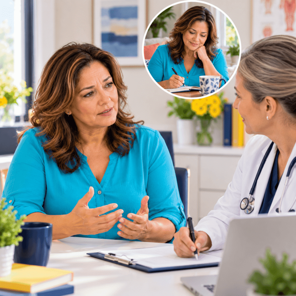 Woman Discussing Emotional Symptoms After Hysterectomy With A Healthcare Professional