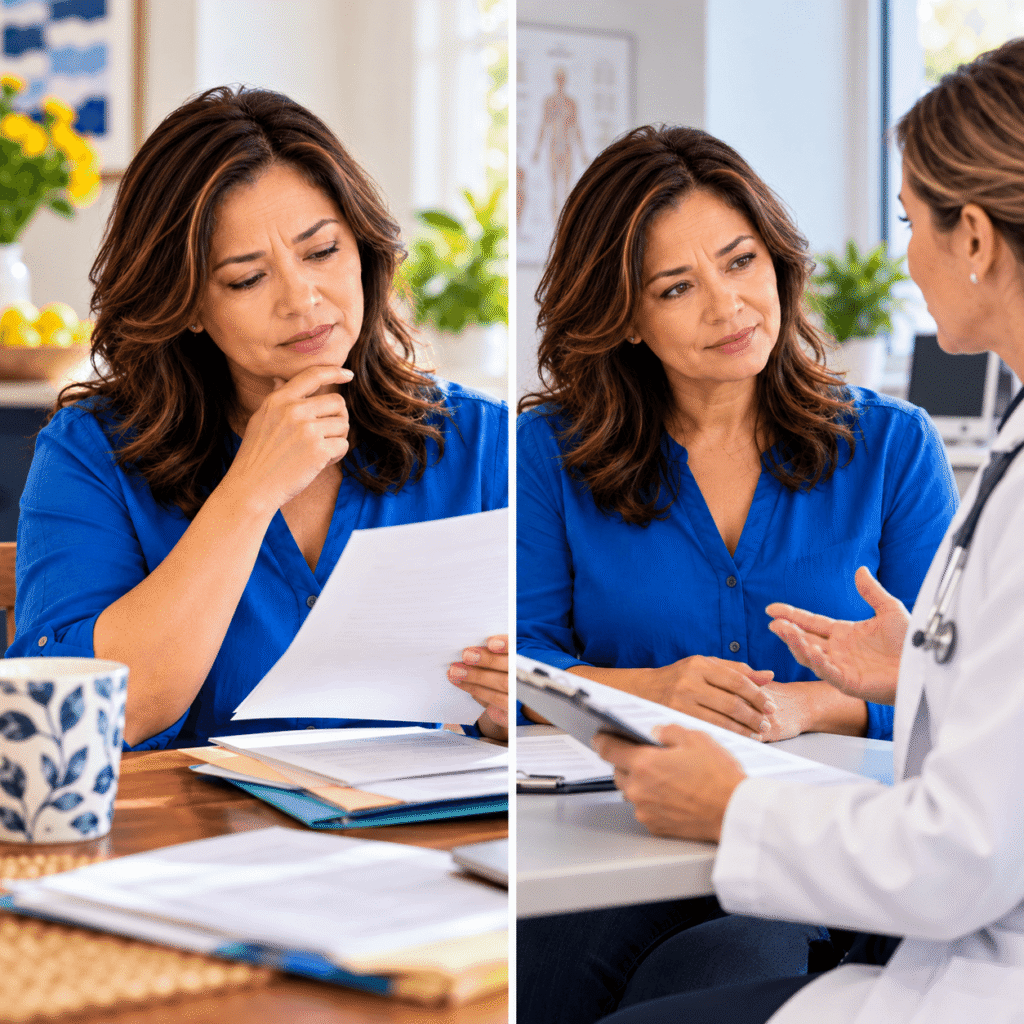 Woman Reviewing Whether Her Ovaries Were Removed During Hysterectomy